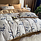Комплект постельного белья из египетского хлопка с растительным принтом, фото 4