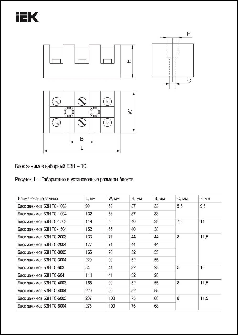 Блок зажимов наборный БЗН ТС-2003 95мм2 200A 3 пары IEK - фото 2 - id-p107415203