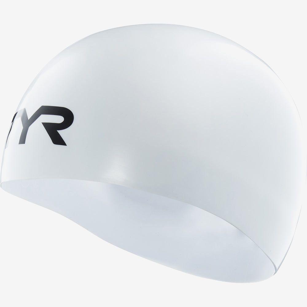 Шапочка для плавания стартовая TYR TRACER-X DOME CAP white