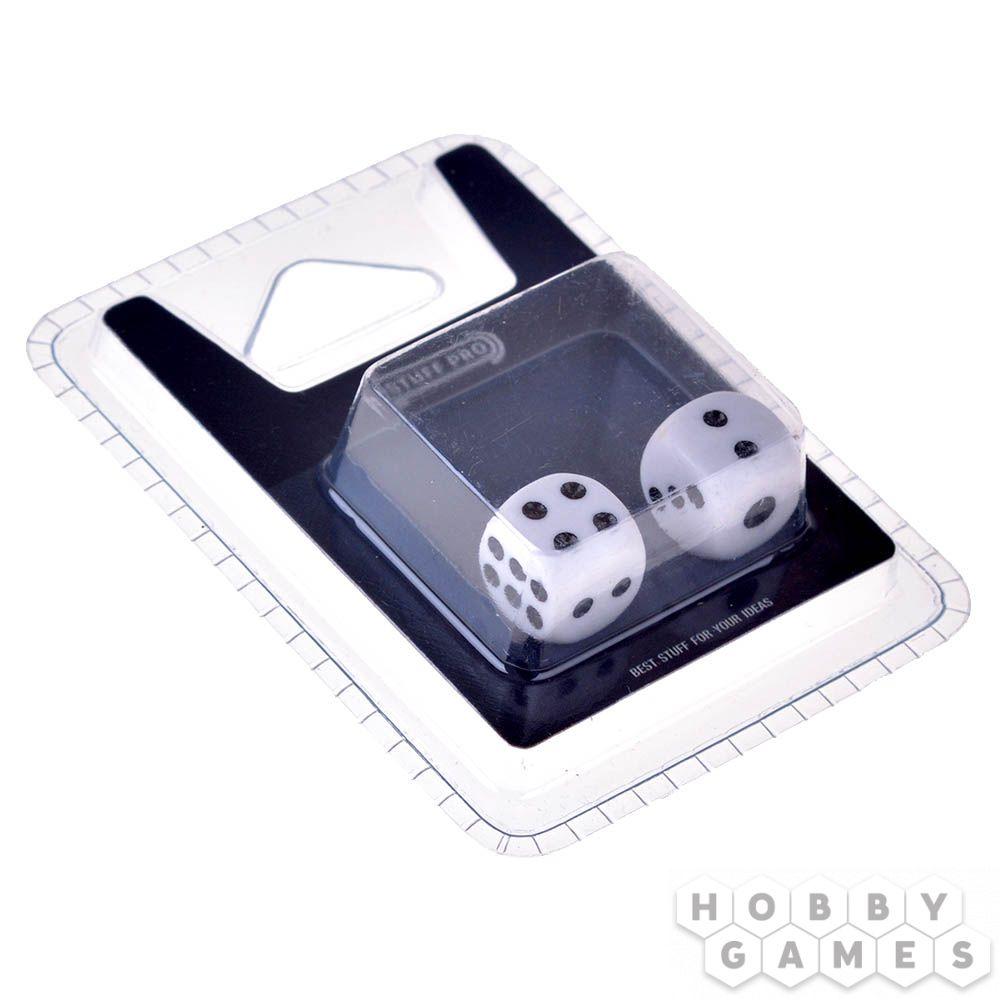 Набор кубиков Stuff-Pro (D6 12 мм 2 шт белые), фото 1
