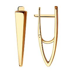 Серьги из золоченого серебра Diamant 93-120-00611-1 серебро с позолотой