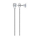 Серьги из серебра с фианитами Diamant 94-122-01494-1 серебро с родием, фото 4