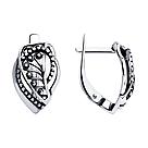 Серьги из серебра Diamant 95-120-01205-1 черненное серебро, фото 4