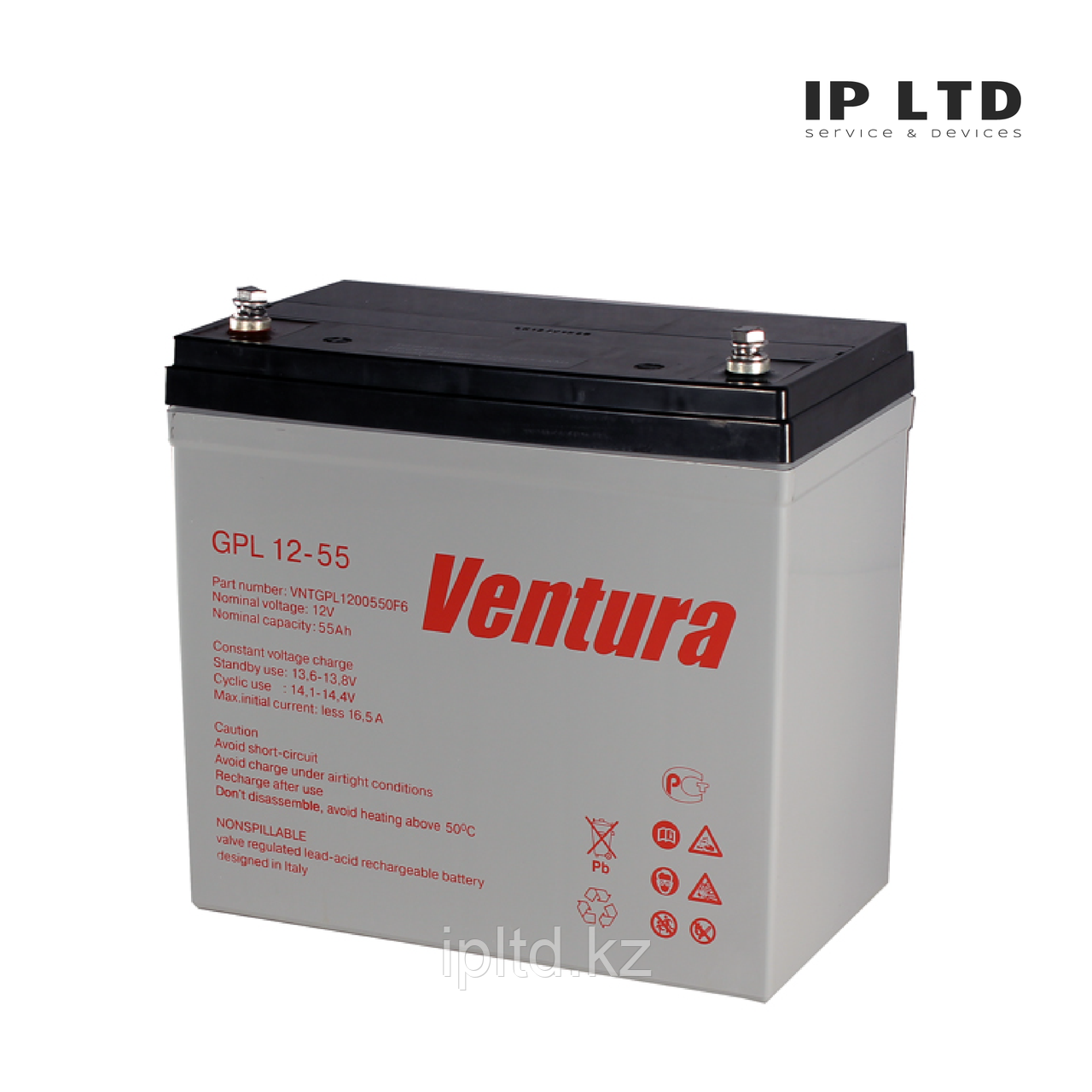 Аккумулятор AGM Ventura GPL 12-55 (12В, 55Ач) - фото 1 - id-p107422502