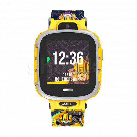 Смарт-часы Jet Kid Transformers Bumblebee New,64Mb ROM,128MbRAM,1.44",240х240, GPS,500мАч, Yellow-Grey - фото 2 - id-p107422531