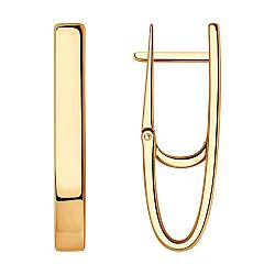 Серьги из золоченого серебра Diamant 93-120-00645-1 серебро с позолотой