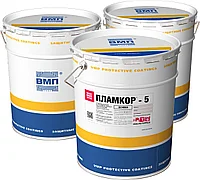 Огнезащитная краска Пламкор-5, Огнезащитная вспучивающаяся эпоксидная композиция, двухупаковочная, 23,1кг