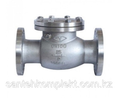 Клапан обратный стальной фланцевый 19с53нж поворотный вертикальный Ду 50 Ру 40, фото 1