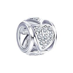 Подвеска-шарм для браслета с фианитами SOKOLOV 94031114 серебро с родием коллекц. Formula. For me