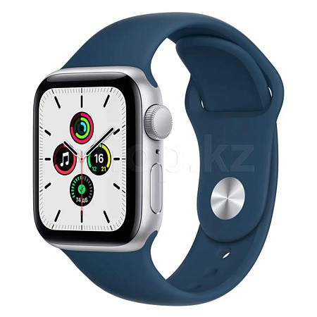 Смарт-часы Apple Watch SE, 40mm, 32Gb ROM, Wi-Fi, BT, GPS, фторэластомер, Silver-Blue - фото 1 - id-p107432933