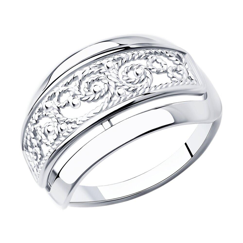 Кольцо из серебра Diamant 94-110-00655-1 покрыто  родием