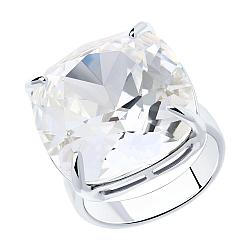 Кольцо из серебра с кристаллом DIAMANT ( SOKOLOV ) 94-110-00762-1 покрыто  родием