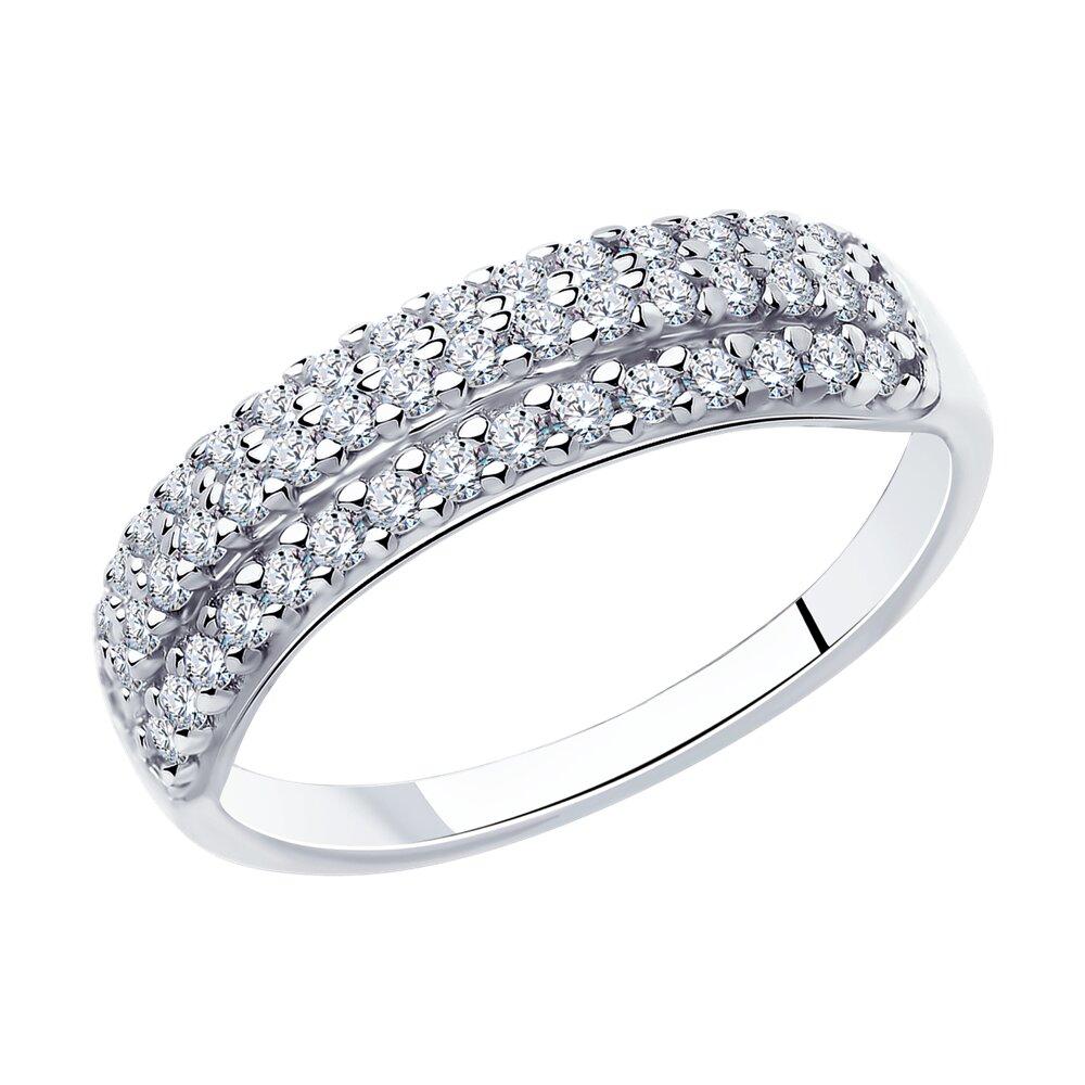 Кольцо из серебра с фианитами Diamant 94-110-01650-1 серебро с родием
