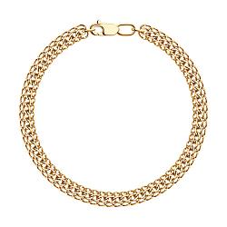 Браслет из золочёного серебра SOKOLOV 985150504 серебро с позолотой, питон