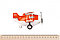 Same Toy Самолет металлический инерционный Aircraft (оранжевый), фото 3