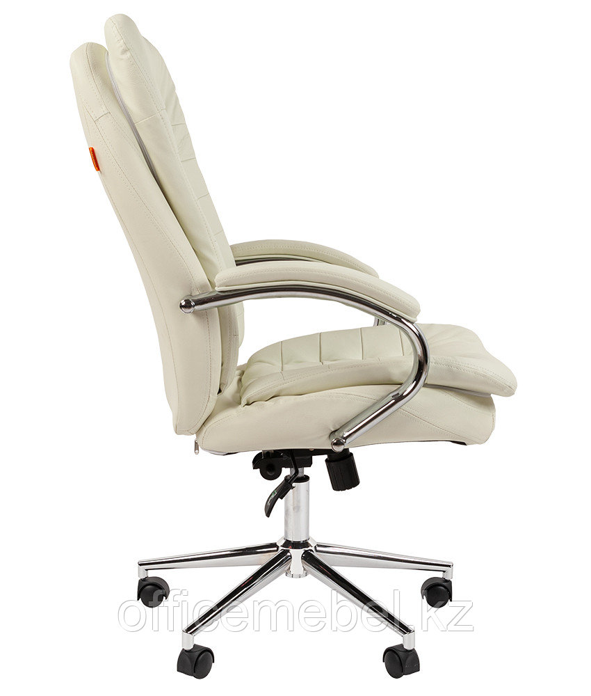 Кресло офисное для руководителя CHAIRMAN 795, кожа натуральная белая / черная - фото 4 - id-p46226059