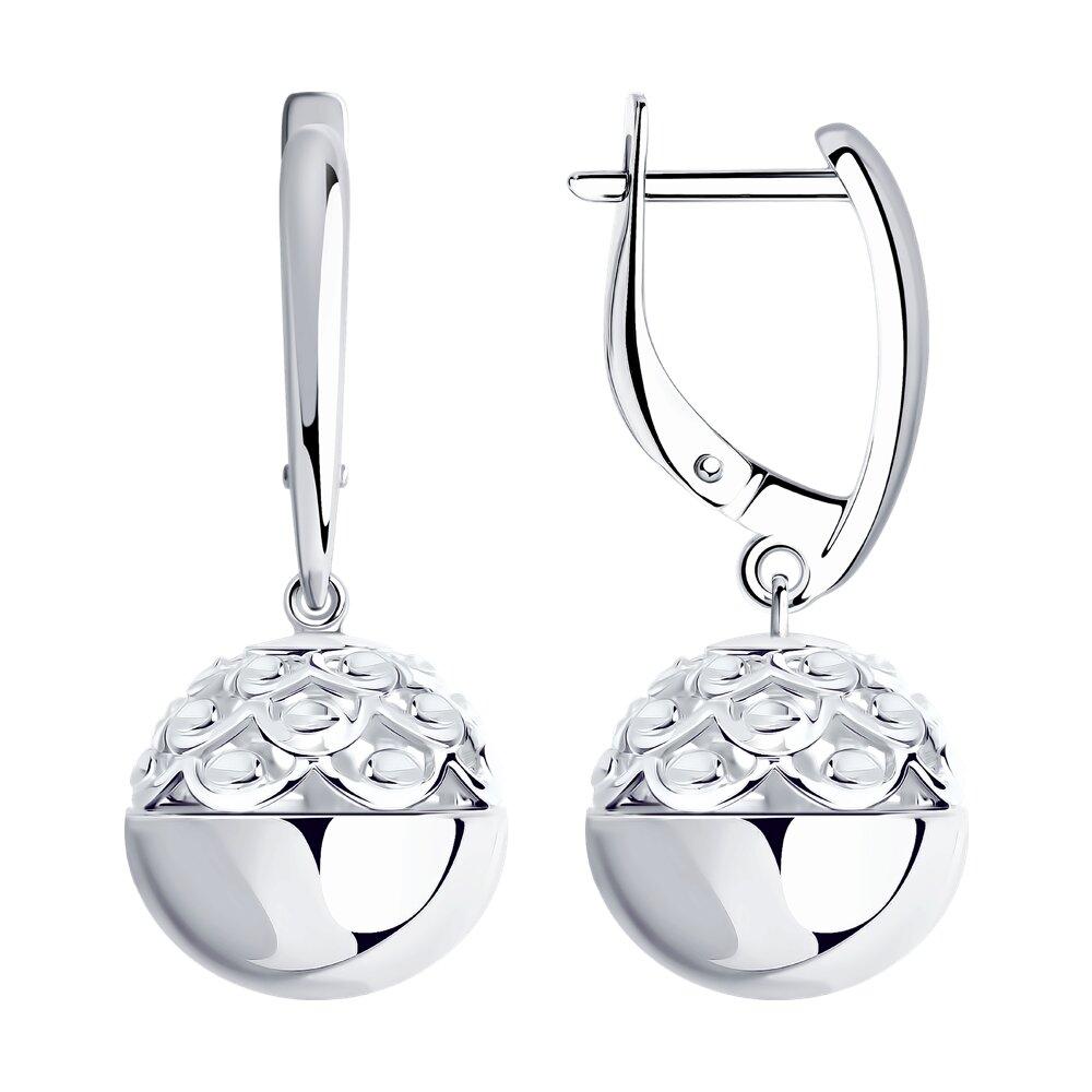 Серьги из серебра DIAMANT ( SOKOLOV ) 94-121-01044-2 покрыто родием