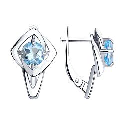 Серьги из серебра с топазами Diamant 94-320-00605-1 покрыто  родием