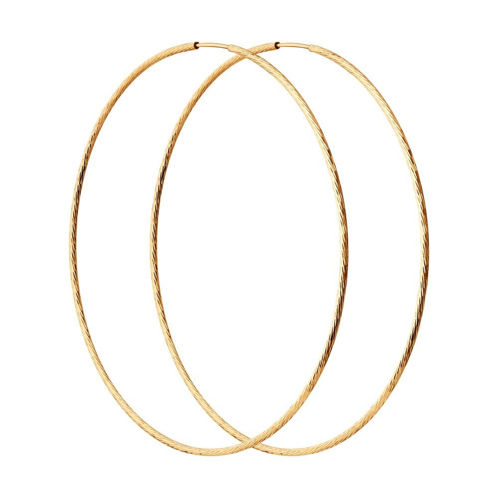 Серьги из серебра Diamant 93-124-01874-1 серебро с позолотой