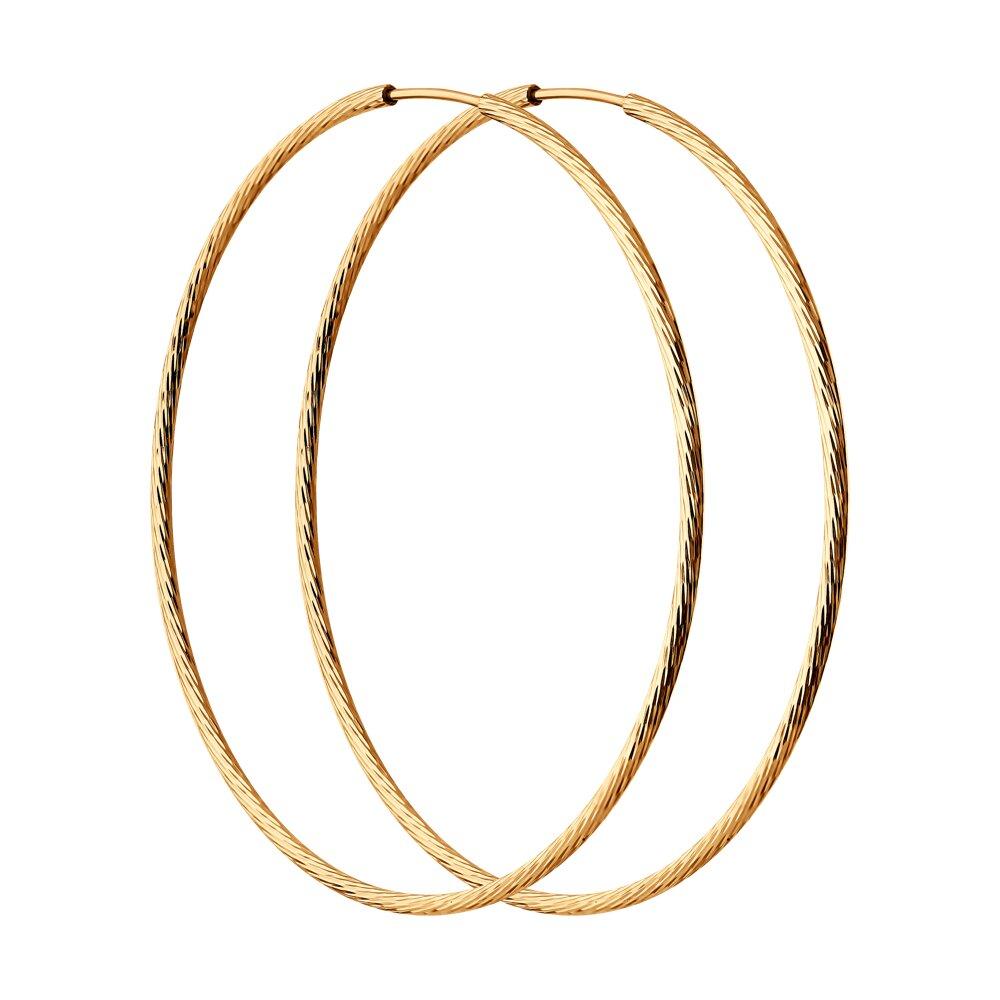 Серьги из серебра Diamant 93-124-01889-1 серебро с позолотой