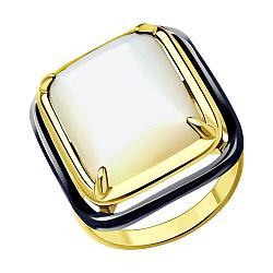 Кольцо из золочёного серебра с перламутром DIAMANT ( SOKOLOV ) 93-310-01704-2 позолота коллекц. Nature