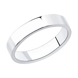 Обручальное кольцо из серебра SOKOLOV 94110031 покрыто  родием