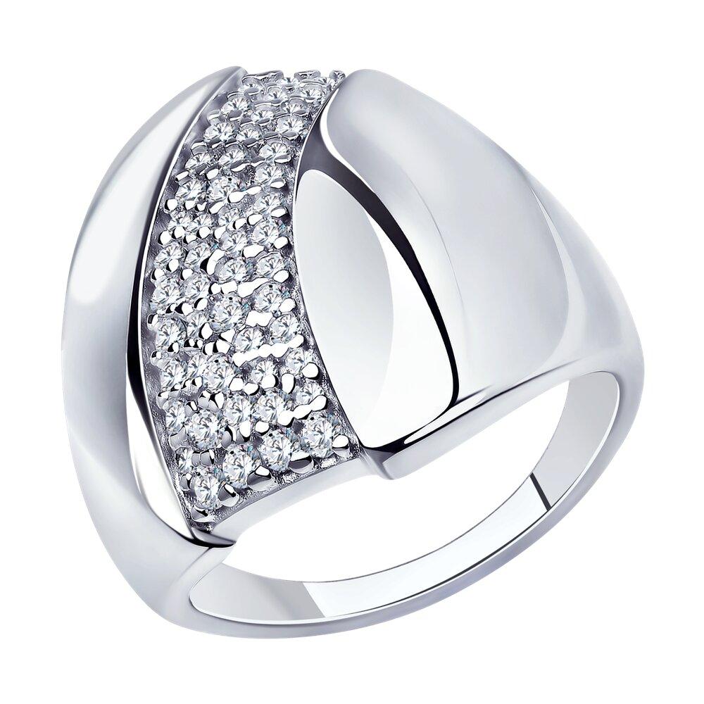 Кольцо из серебра с фианитами Diamant 94-110-00676-1 серебро с родием