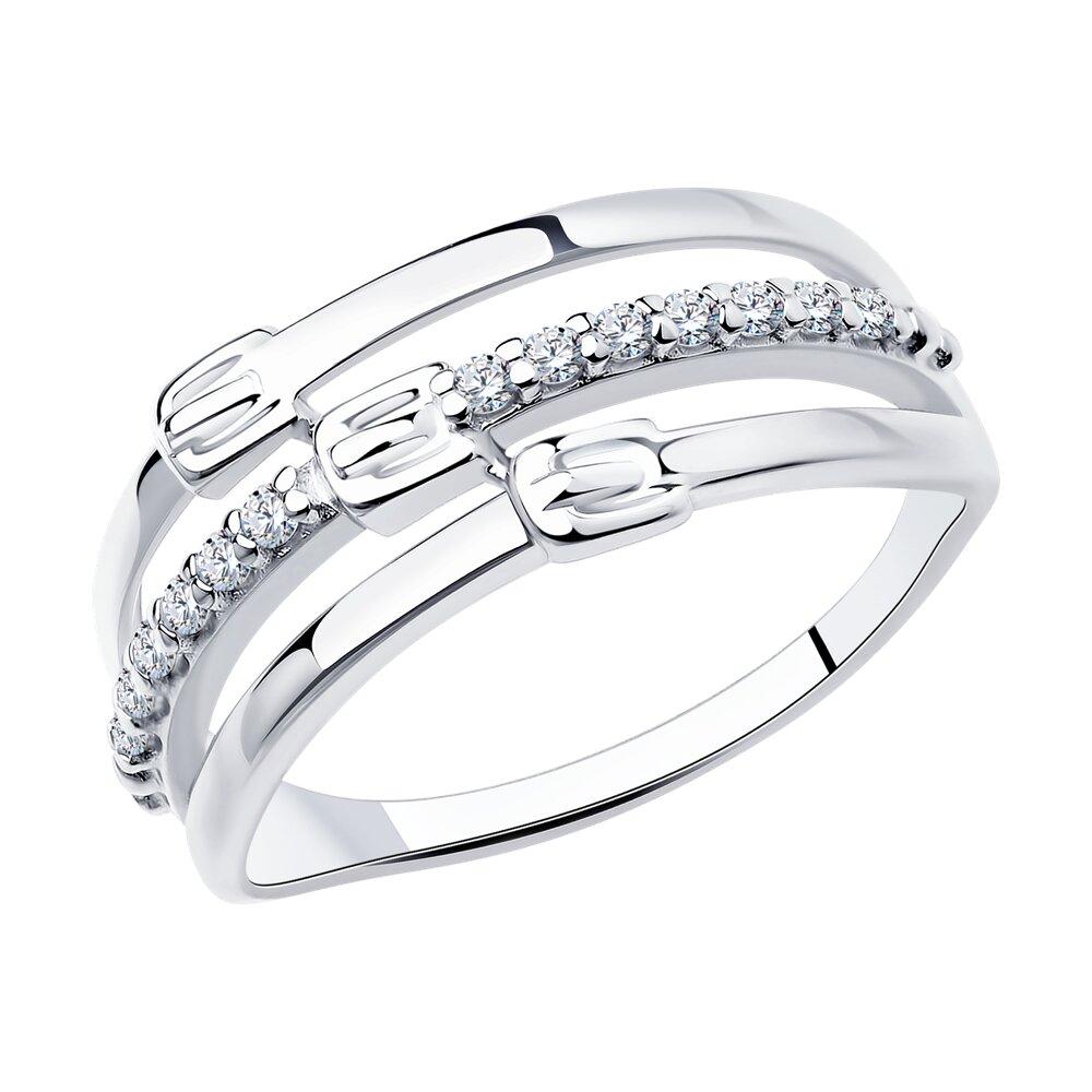 Кольцо из серебра с фианитами Diamant 94-110-00798-1 серебро с родием