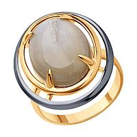 Кольцо из золочёного серебра с лунным камнем Diamant 93-310-01750-1 позолота коллекц. Nature