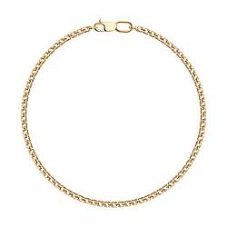 Браслет из золочёного серебра SOKOLOV 985040402 серебро с позолотой, ромб двойной