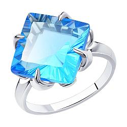 Кольцо из серебра с минеральным стеклом Diamant 94-110-01028-1 покрыто  родием