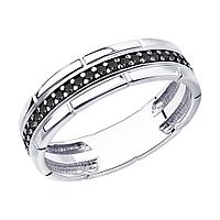 Кольцо из серебра с фианитами Diamant 94-110-01175-1 покрыто родием коллекц. Для него