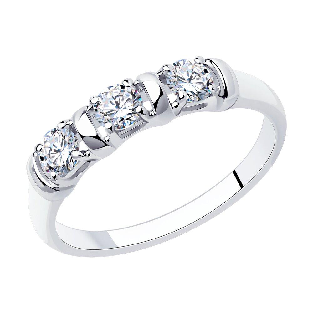 Кольцо из серебра с фианитами Diamant 94-110-01304-1 серебро с родием