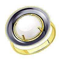 Кольцо из золочёного серебра с лунным камнем SOKOLOV 83010121
