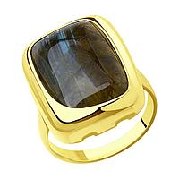 Кольцо из золочёного серебра с лабрадоритом SOKOLOV 83010132