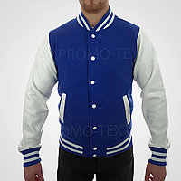 Бомбер куртка синего цвета / Толстовка бомбер синий цвет