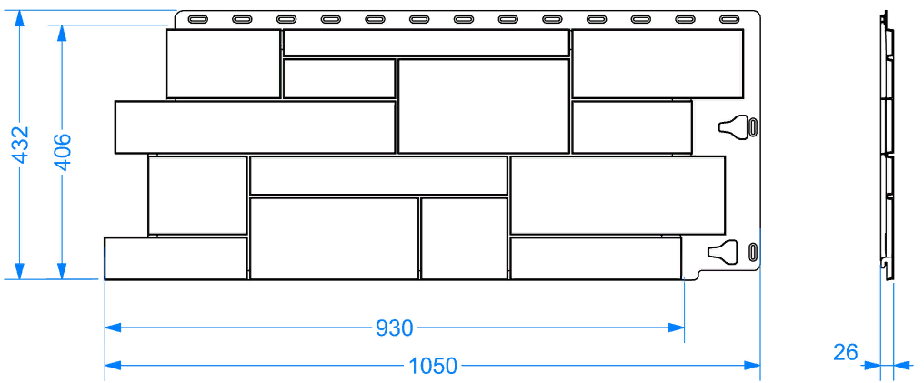 Фасадные панели СЛАНЕЦ Docke Шамони 930x406 мм (0,38 м2) - фото 3 - id-p107438234