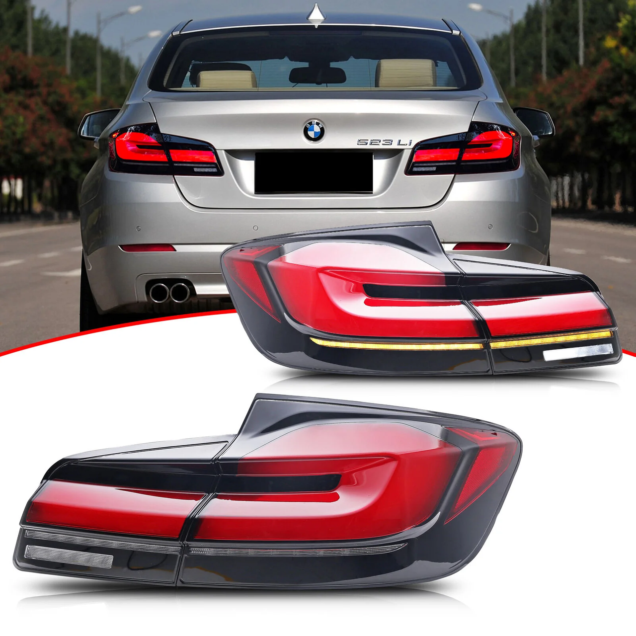 Задние фары для BMW 5 Series F10 F18 2010-2018 - фото 1 - id-p107438648