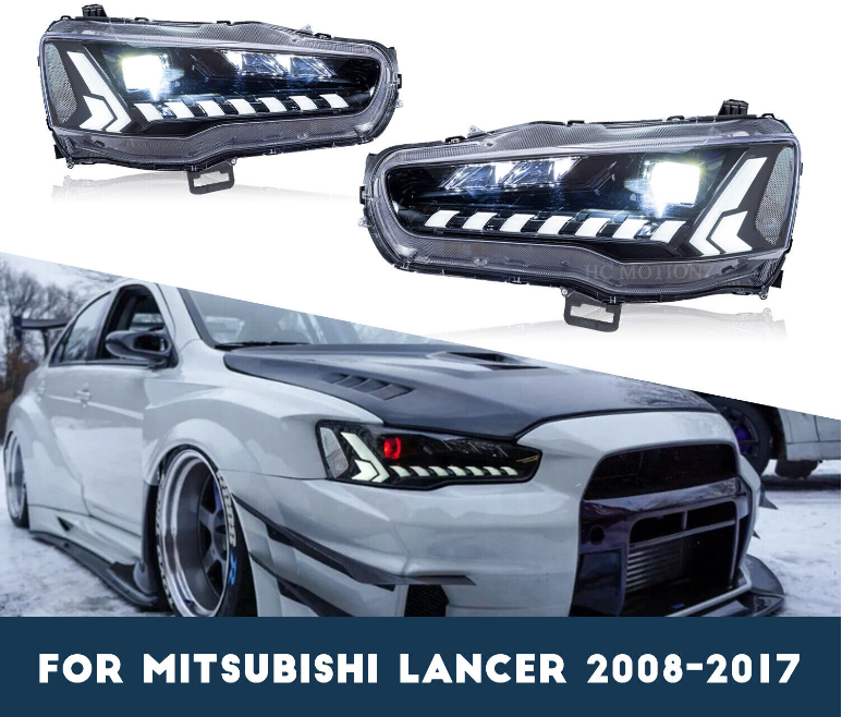 Передние фары для Mitsubishi Lancer 2008-2018 - фото 1 - id-p107438768