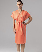 Халат-кимоно одноразовый без рукавов, Оранжевый, упаковка 10 шт.