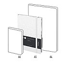 Ежедневник недатированный, А5, 136л., кожзам, Berlingo "DoubleWhite", серебряный срез, с резинкой, б, фото 7