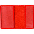 Обложка для паспорта OfficeSpace "Naples", кожа, красный, тиснение фольгой, фото 2