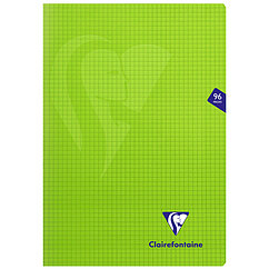 Тетрадь 48л., А4, клетка Clairefontaine "Mimesys", пластиковая обложка, зеленая, 90г/м2