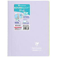 Тетрадь 80л., А4, клетка на гребне Clairefontaine "Koverbook Blush", пластиковая обложка, сиреневая,