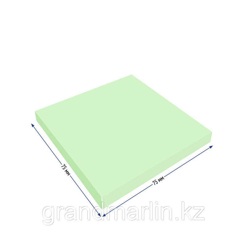 Самоклеящийся блок Berlingo "Ultra Sticky", 75*75мм, 100л., пастель, зеленый - фото 3 - id-p107440207