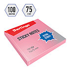 Самоклеящийся блок Berlingo "Ultra Sticky", 75*75мм, 100л., пастель, розовый, фото 2