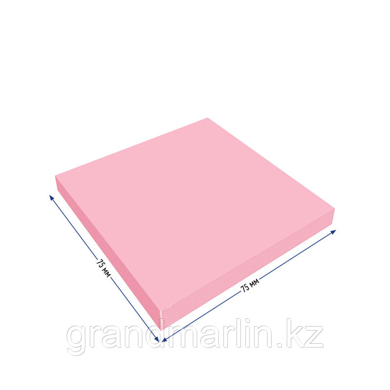 Самоклеящийся блок Berlingo "Ultra Sticky", 75*75мм, 100л., пастель, розовый - фото 3 - id-p107440208