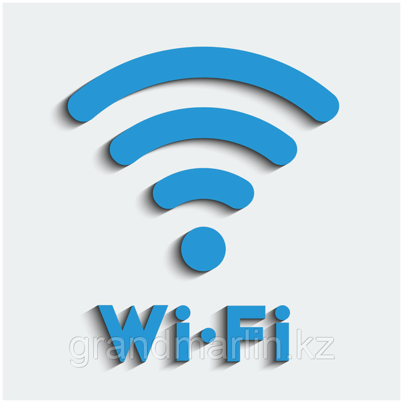 Знак информационный OfficeSpace "Wi-Fi", 200*200мм, самоклейка - фото 1 - id-p107440134