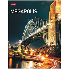 Тетрадь на кольцах А5, 240л., Hatber "Megapolis", глянцевая ламинация
