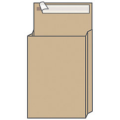 Пакет почтовый B4, KurtStrip, 250*353*40мм, коричневый крафт, отр. лента, 130г/м2